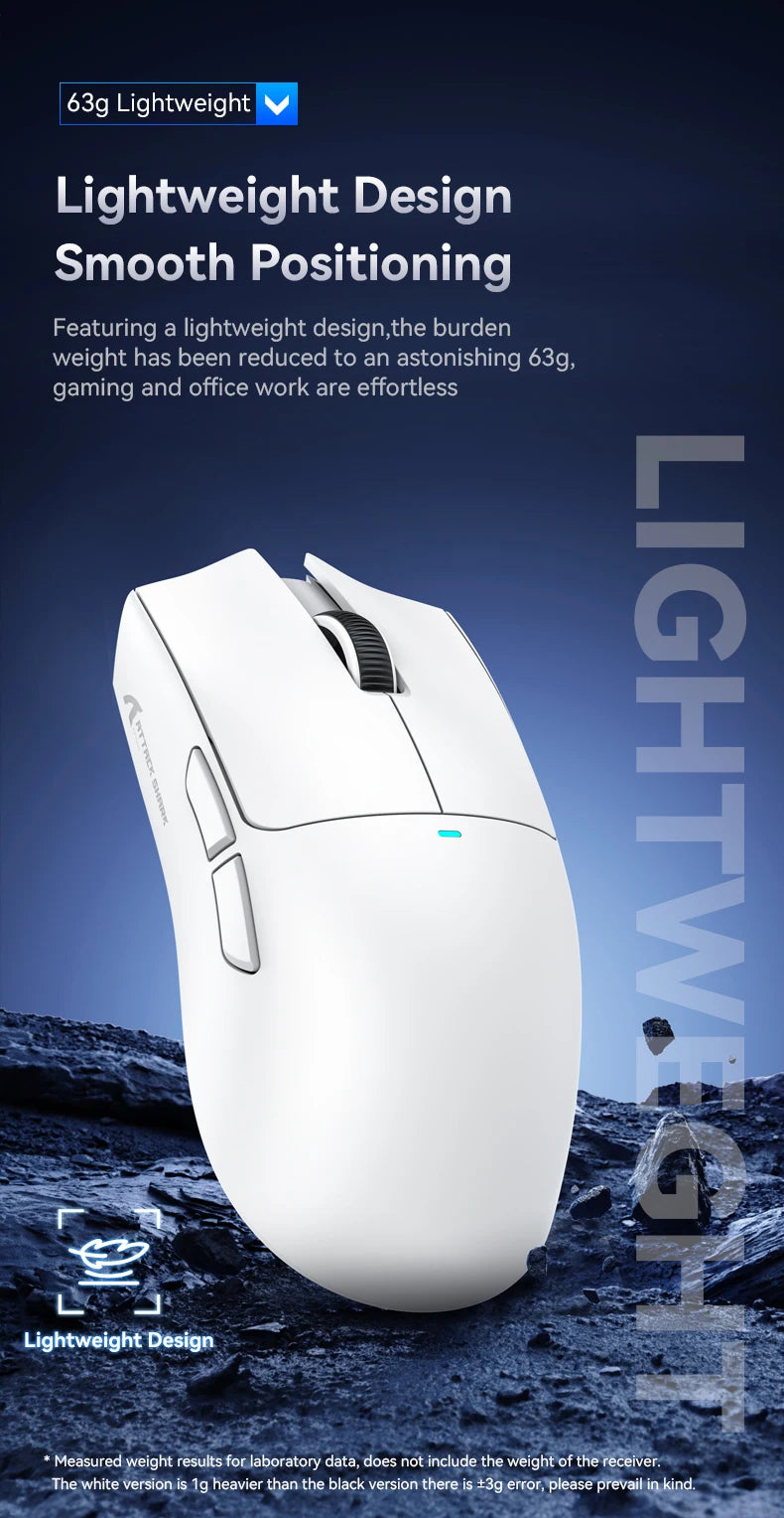 X11 ATTACK SHARK X11SE Bluetooth Gaming Mouse PAW3311 Sensor 22000DPI Macro Drivers and 1000 Hz Polling Rate for Wireless Mouse