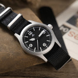 Militado ML05 Quartz Watch Sword-shaped Hands VH31 Sweep Movement Military Field Watch Sapphire Waterproof Luminous Watches