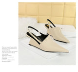 Designer Wedge Heel Sandals – Pointed Toe Women's Pumps