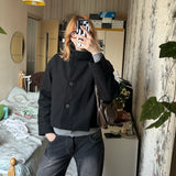 Urban Stand-Collar Woolen Coat