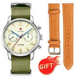 TOPHILL Classic Aviator 40mm Chronograph 1963 Mechanical Wristwatch ST1901 Watch For Men Sapphire Glass BGW9 TL025G