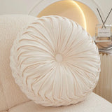 Pleated Velvet Pumpkin Cushion – Lumbar & Sofa Support