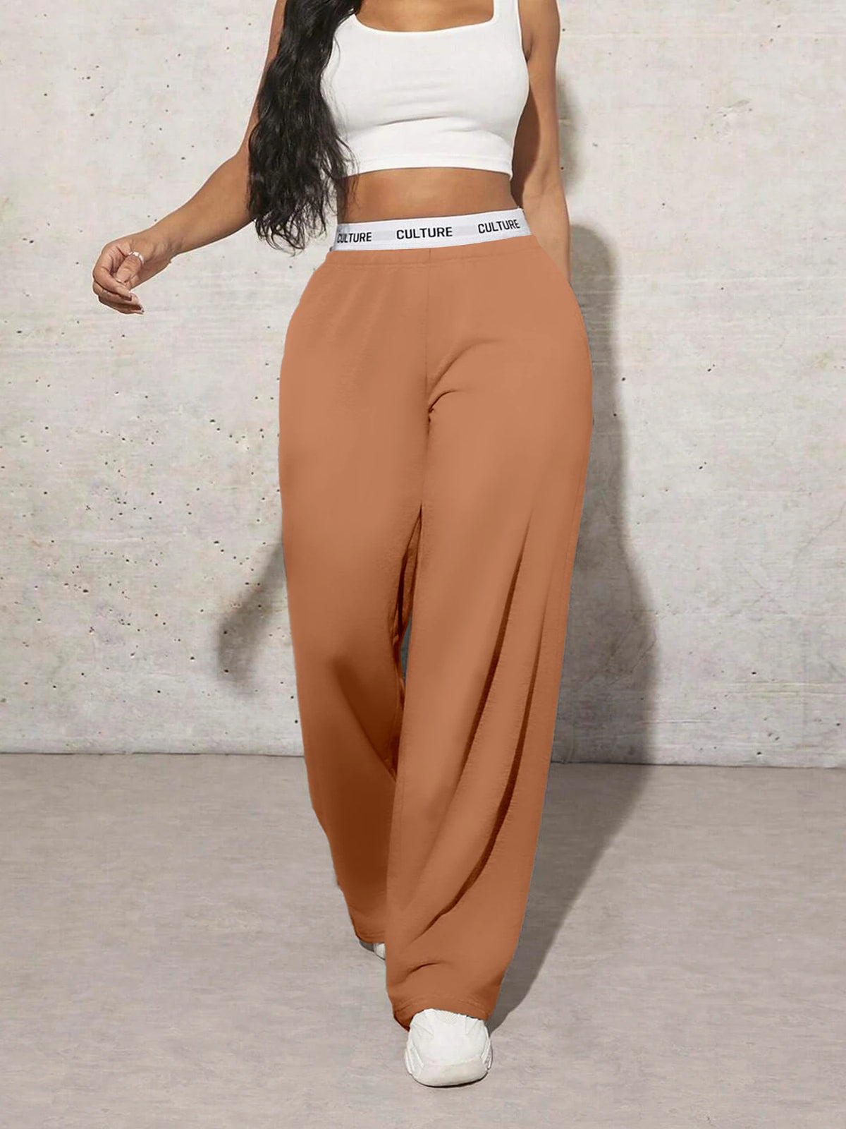 Women's High-Waisted Wide-Leg Casual Pants