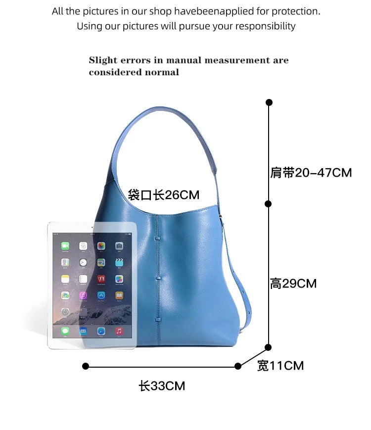 YANATARI Female Genuine Leather Bag Large Capacity Handbags Shoulder Bag Big Tote Bags for Women Shopping Bag Large Luxury Bag
