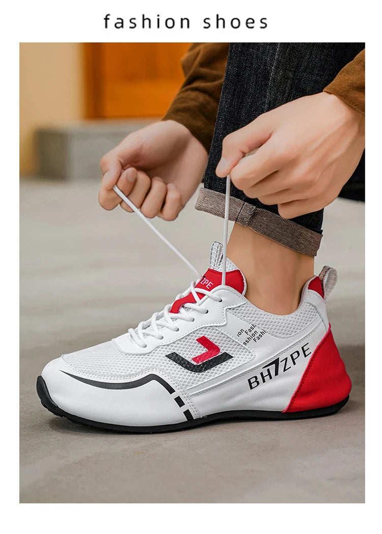 Men's Breathable Colorblock Low-Top Sneakers