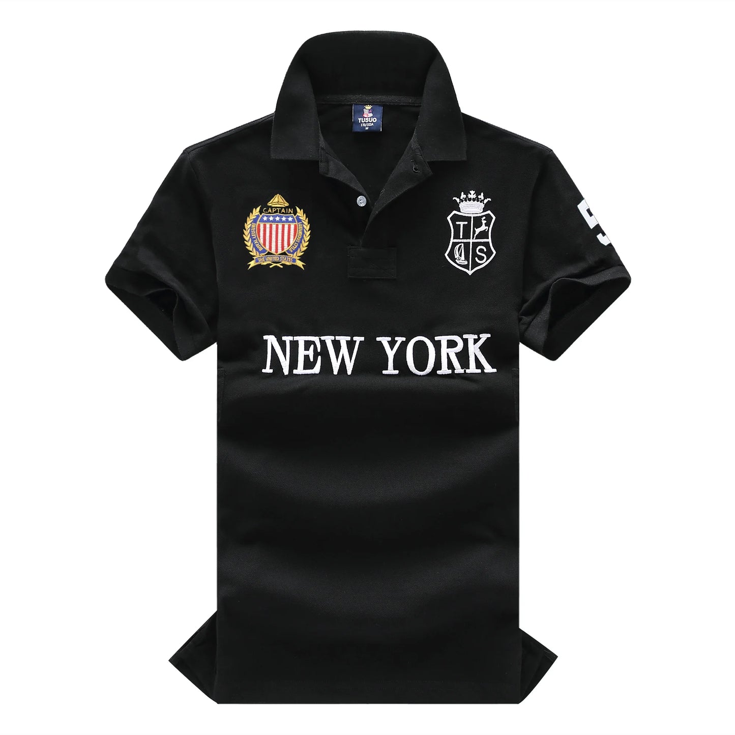 Men's New York Royal Cotton Polo | Contrast Design