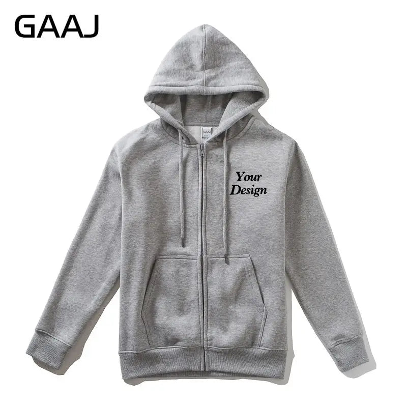 Top Quality Custom Cotton Zipper Hoodie Print Photo Text Brand Logo Men Womens Thick Fleece Autumn Winter Warm Sweatshirt 350gsm