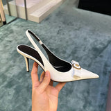 High Heels Women's Thin Heels Pointed French Temperament Bow Light Mouth Single Shoes Women