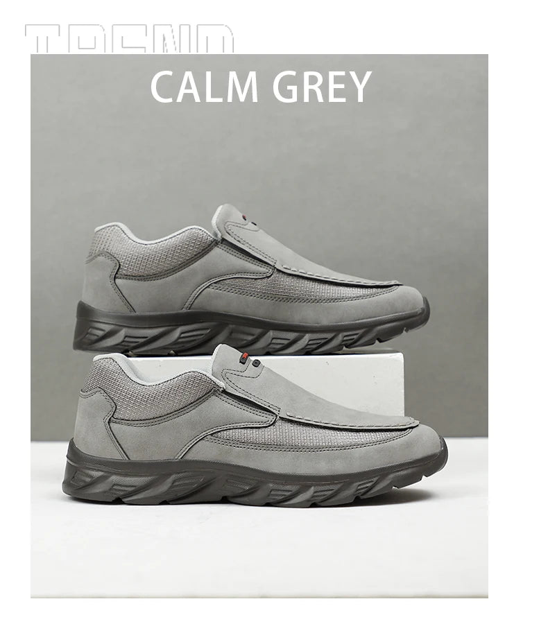 Men Leather Casual Shoes Breathable Loafers Men Sneakers New Male Comfortable Leather Flat Footwear Sneakers Men Shoes