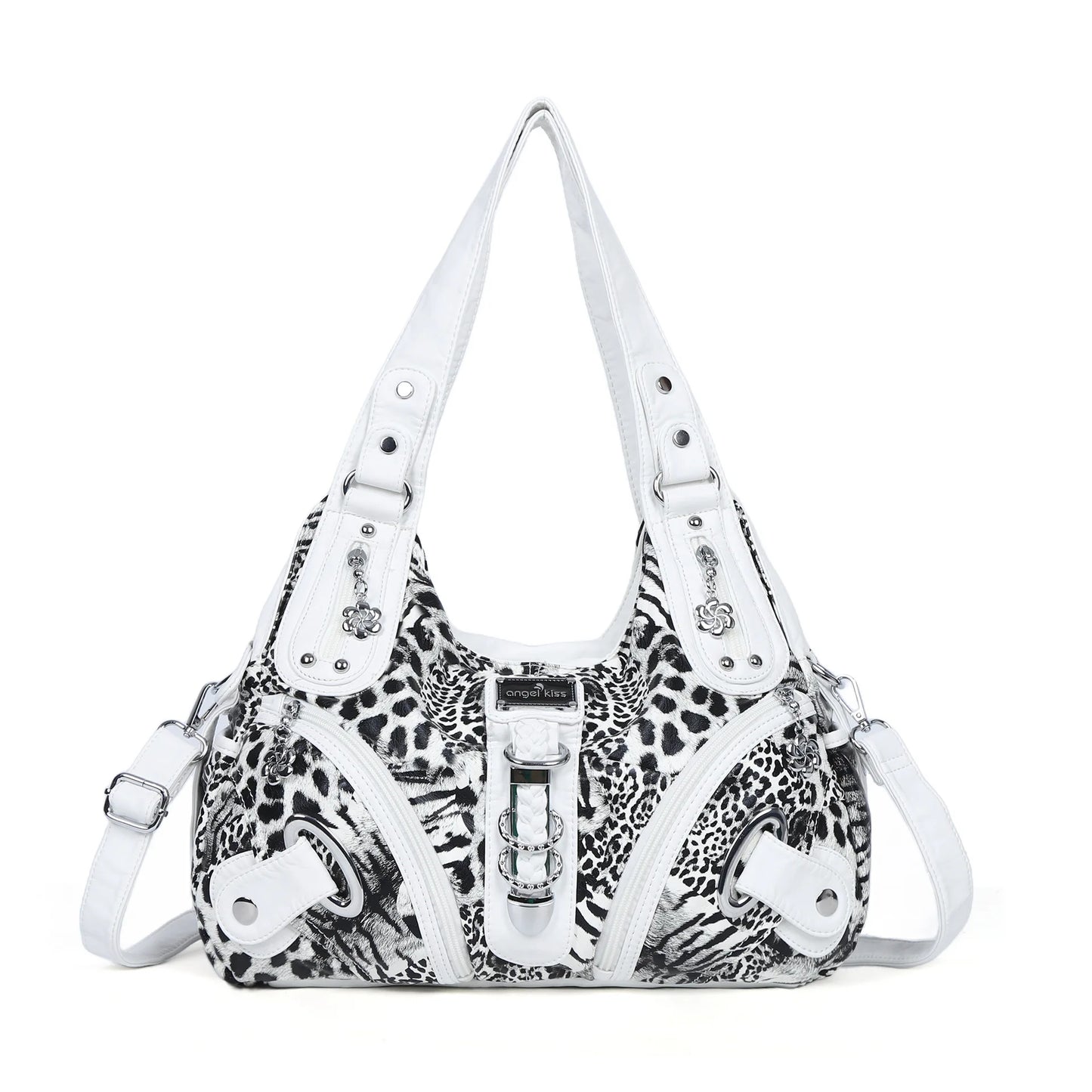 Women Handbags Leopard Bag Top-handle Handbag Fashion Satchel Dumpling Pack Shoulder Bag Tote Bag Hobos Large Purse