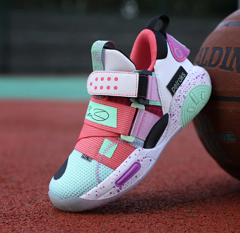 Kids' Pro-Grip Athletic Basketball Shoes