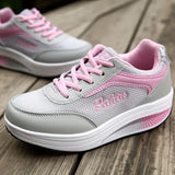 Breathable Air Mesh Walking Shoes – Lightweight Platform Sneakers
