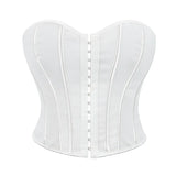 Leopard Print Strapless Corset Crop Top - USA Made Quality