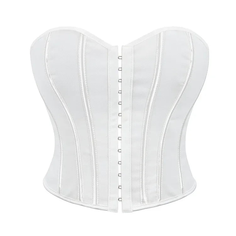 Leopard Print Strapless Corset Crop Top - USA Made Quality
