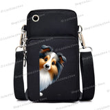 New Mobile Phone Bag Funny Anime Dog Print Shoulder Messenger Bag Women Men Coin Purse Handbag Animal Lover Small Crossbody Bag