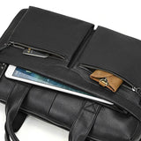 Genuine Leather Briefcase Bag for 15.6 inch laptop computer bag cowskin handbag for men male leather crossbody shoulder bag