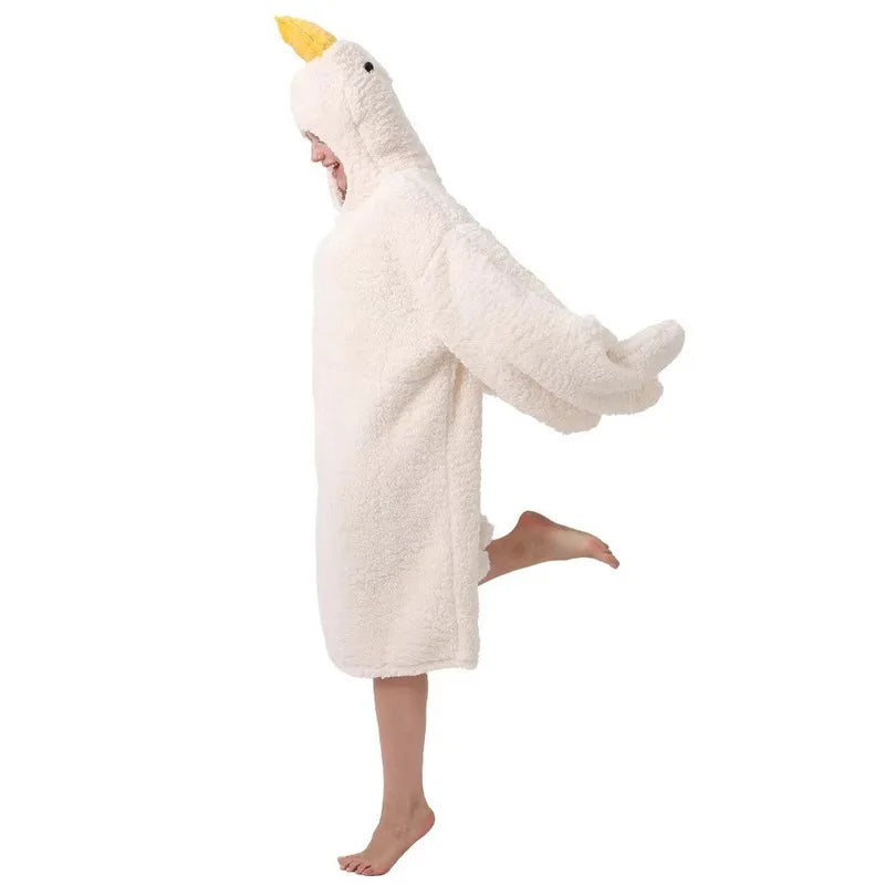 Funny Goose Hooded Fleece Robe