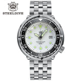 STEELDIVE SD1975 Luxury Auto Watches Men Dive Watch 300m Waterproof C3 Luminous Clock Sapphire Mirror NH35 Mechanical Wristwatch