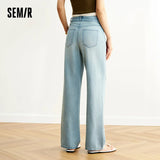 Women's Soft Denim Mid-Rise Wide-Leg Jeans