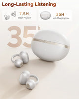 QCY CT06 Clip On Earbuds Crossky C50 Open Ear Wireless Bluetooth 6.0 Headphones with 4 Mic 35H Earbuds Comfortable for Running