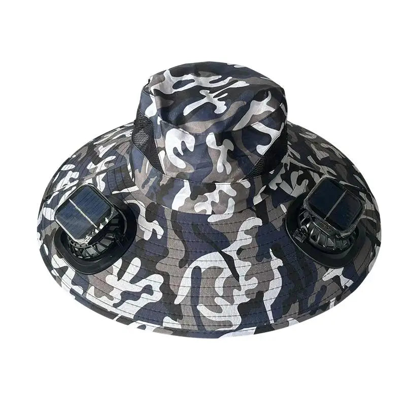 Solar-Powered Cooling Bucket Hat | UPF 50+ Wide Brim