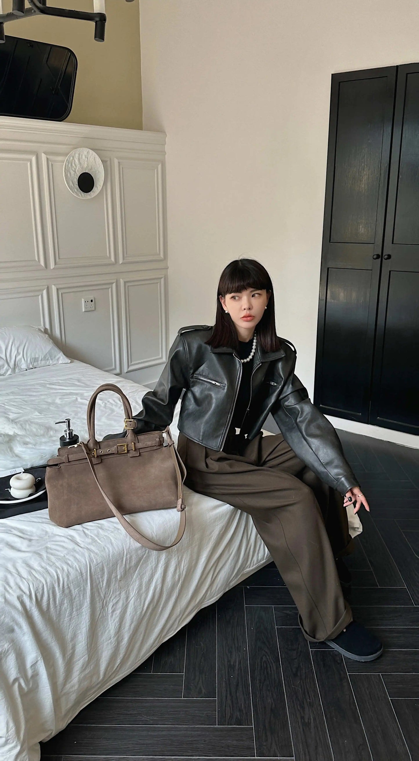 Motingsome 100% Natural Suede Bag Women Tote Luxury Designer Bags Roomy Casual Tote Crossbody Fashionable Handbag and Purses New