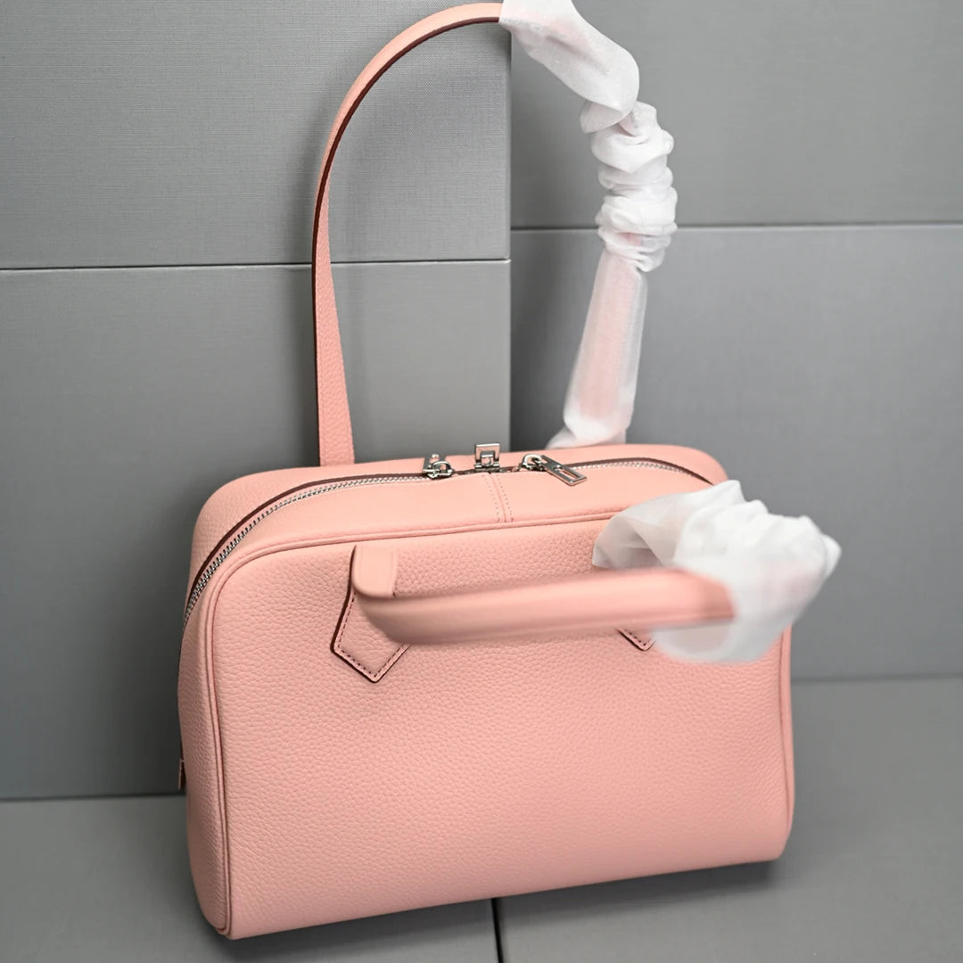 Genuine Leather Handbag Top Layer Leather Advanced Feeling 2025 New Model Fashion High-Capacity Woman