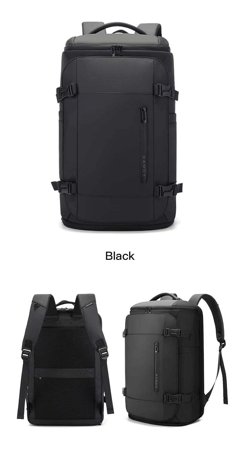 BANGE Multi New Men Backpack Sports Travel Business Large Capacity Dry and Wet Separation Outdoor Hiking with Shoe Compartments