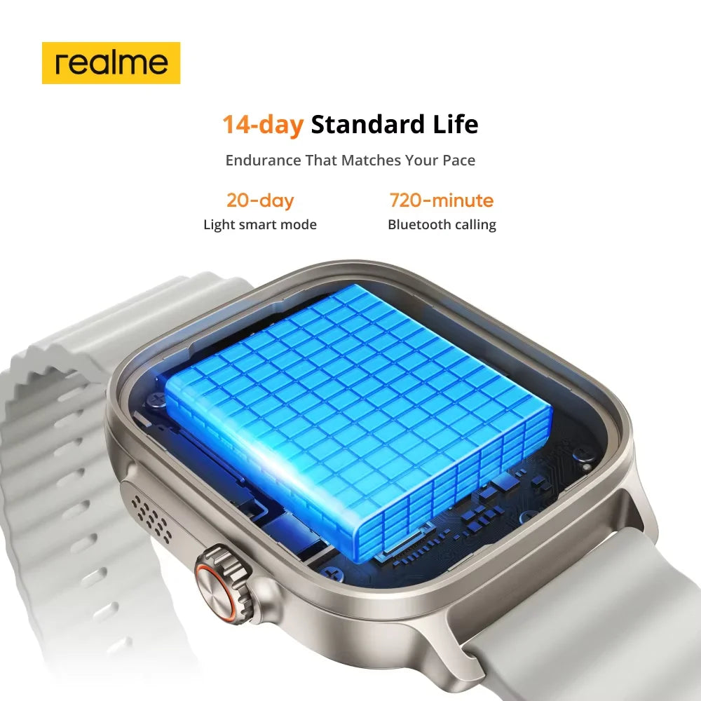 realme Watch 5 – 1.97" AMOLED GPS Smart Watch, 14-Day Battery