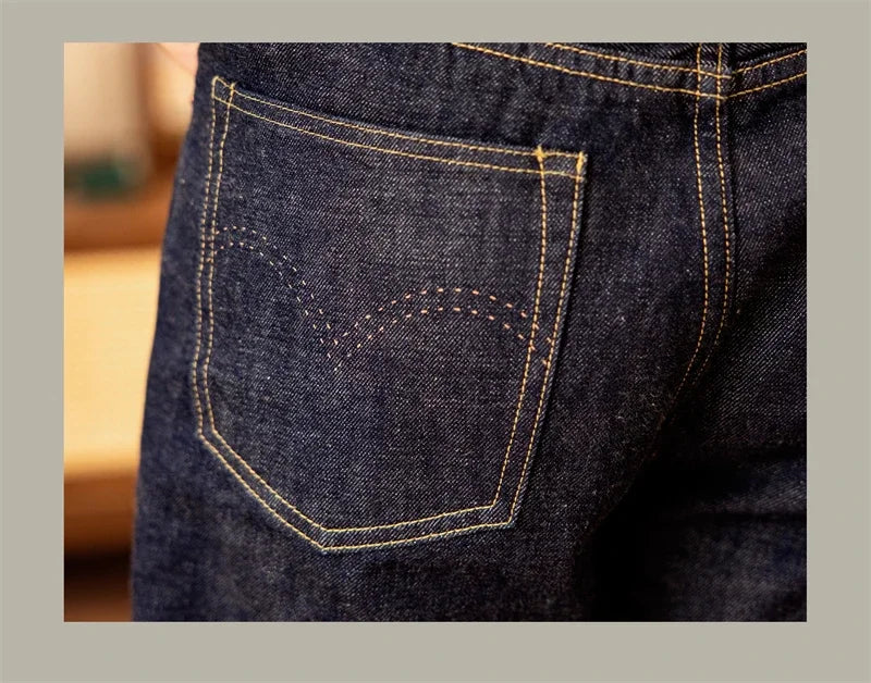 Vintage High-Rise Selvedge Denim Jeans for Men | 14oz