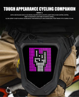 Smart LED Screen Motorcycle Bicycle Leg Bag Waterproof Ride Cycling Drop Leg Side Bag For Men Women DIY Pattern APP Control
