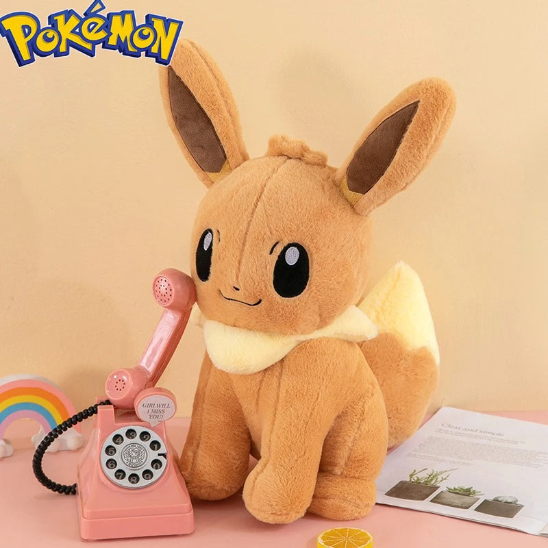45/55/75CM Big Size Pokemon Eevee Plushies Kawaii Cartoon Anime Plush Soft Pillow Doll Stuffed Plushies Cute Room Ornament Gift