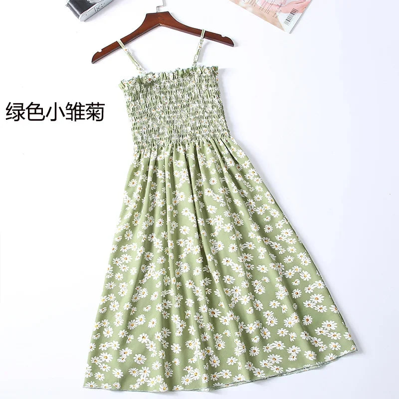 Summer Chiffon Spaghetti Strap Mini Dress