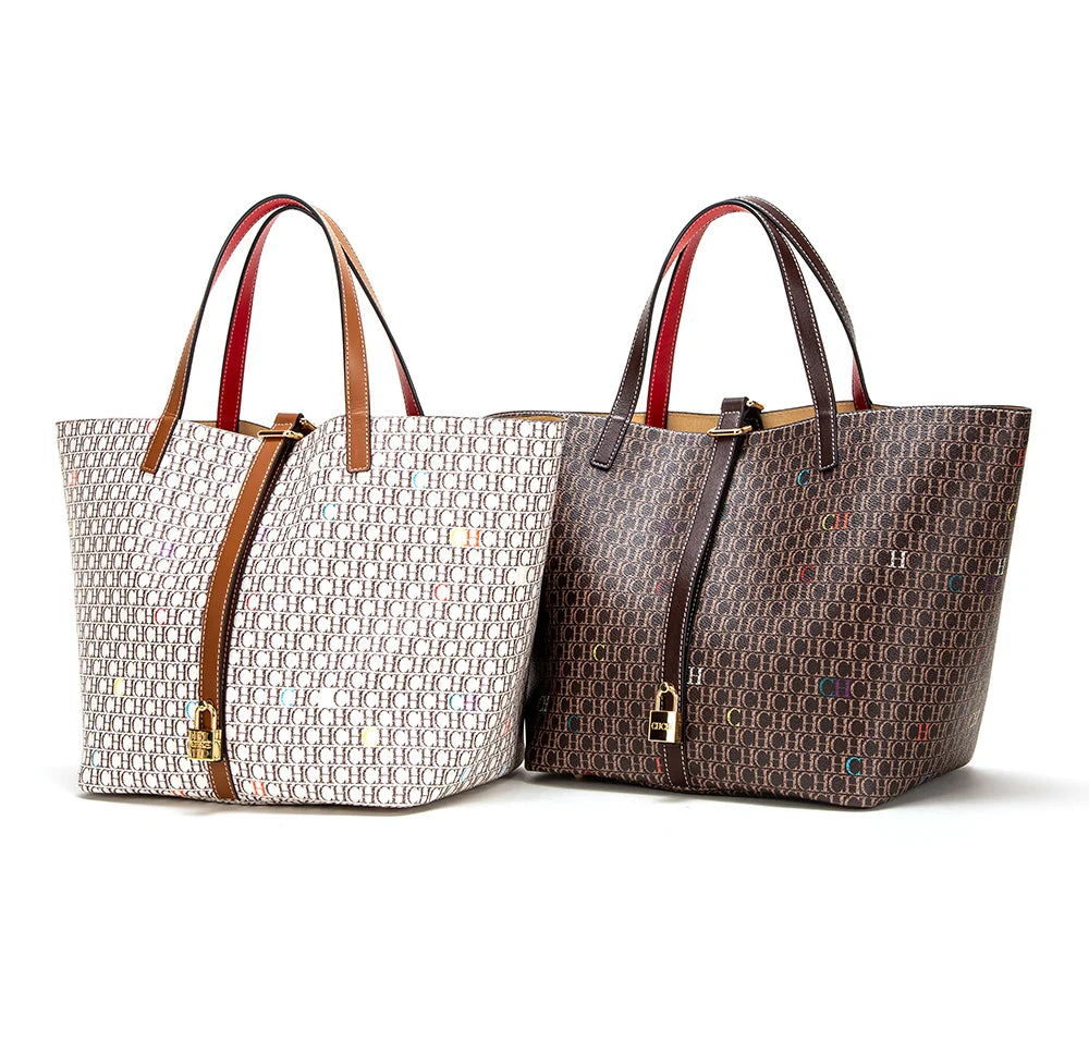 CHCH Women's Tote Bag Autumn New Large Capacity Coffee Color Commuter Women's Bag