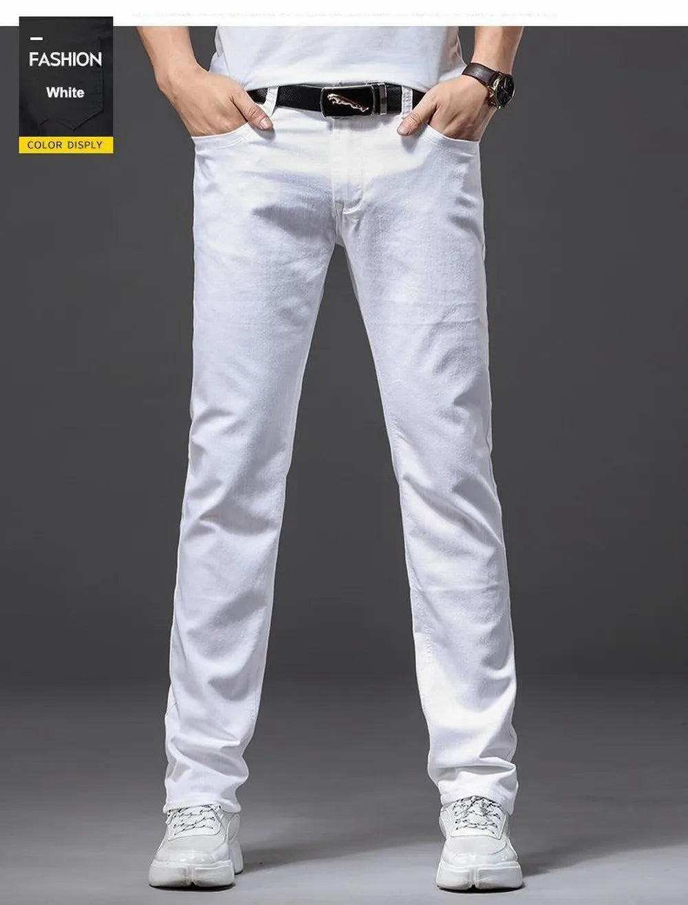 Men's Slim Fit Stretch Denim Jeans | Classic Straight Cut