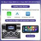 Linux CarPlay Screen for Mercedes-Benz W205 GLC V-Class | Wireless Android Auto