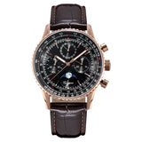Sugess Watch Mens Moonphase Pilot Chronograph Mechanical Wristwatches Tianjin ST1908 Movement Swanneck Sapphire Crystal Luminous