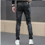 Men's Printed Stretch Slim Fit Denim Jeans