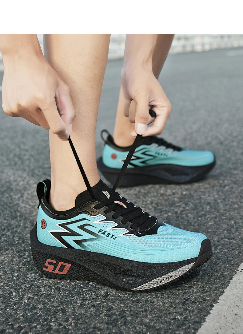 Marathon Men Running Shoes Carbon Board Speciality Sports Breathable Lightweight Women's Athletic Nonskid Elasticity Sneakers