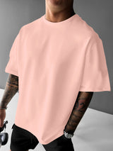 Men's "Never Give Up" 100% Pure Cotton Graphic Tee - Loose Fit