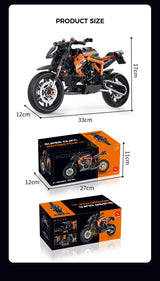 HUIQIBAO 1:8 Classic Motorbike Building Blocks High-tech Model Moto City Racer Bricks Toy for Kid Boy Children Adult MOC Car Set