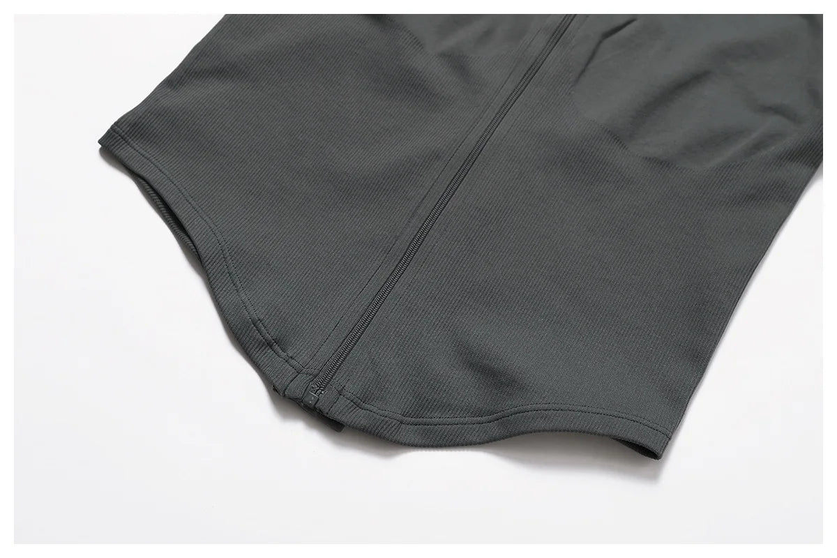 Performance Quarter-Zip Crop Top