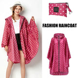 Women's Elegant Waterproof Poncho Raincoat – All Sizes