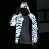 Men's Reflective Night-Shine Hooded Windbreaker