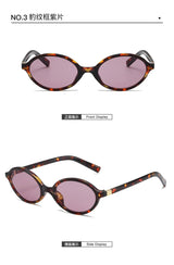Fashion Oval Retro Sunglasses for Women – Simple Small Frame UV400 Protective Eyewear, Literary Style Luxury Design for Commuting & Travel