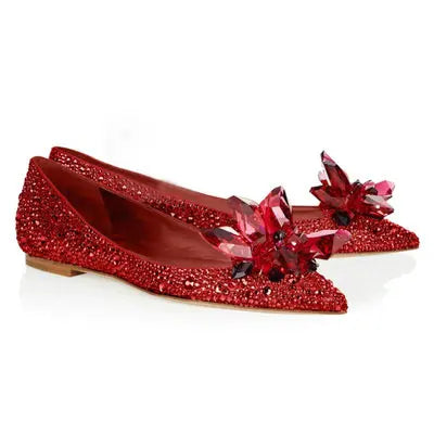 Women's Rhinestone Pointed-Toe Wedding Pumps