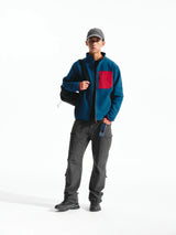 Outdoor Hiking Windproof Fleece Lined Stand Collar R2 Jacket Four Way Stretch Microfiber Polyester Spandex Keine Zeichen KZC
