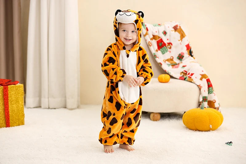 Plush Hooded Baby Winter Romper
