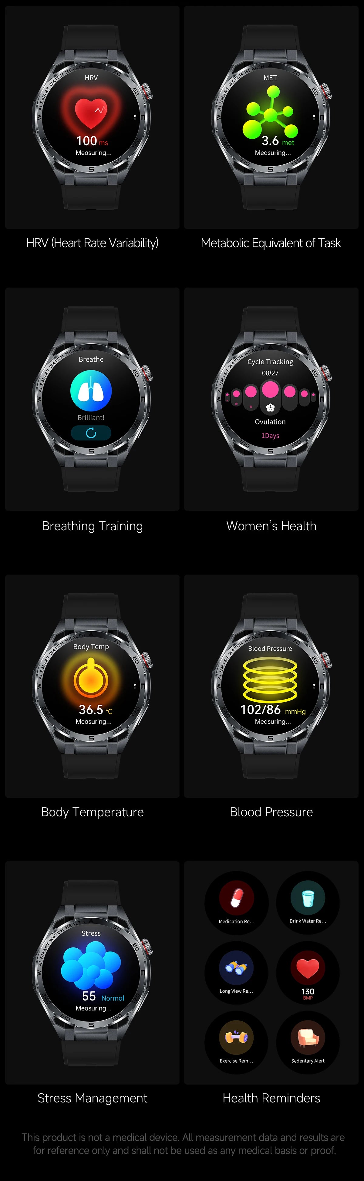 AI ECG Smart Watch | Nursing-Grade Health Monitor 2026