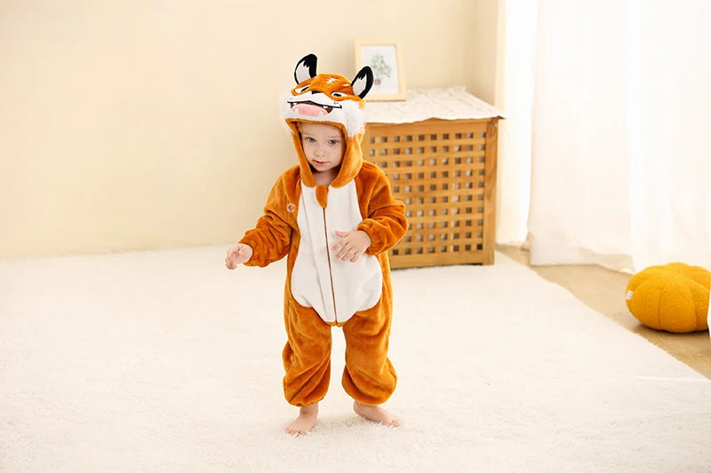 Plush Hooded Baby Winter Romper